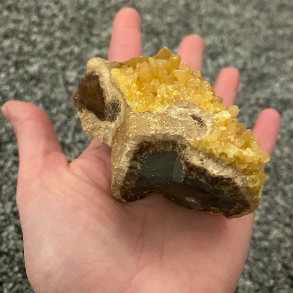 Raw Natural Calcite Geode Yellow Item#451 - Picture 2 of 2